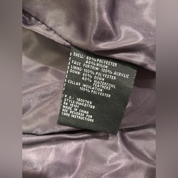 Slate Gray faux fur collar puffer jacket - Picture 7 of 12